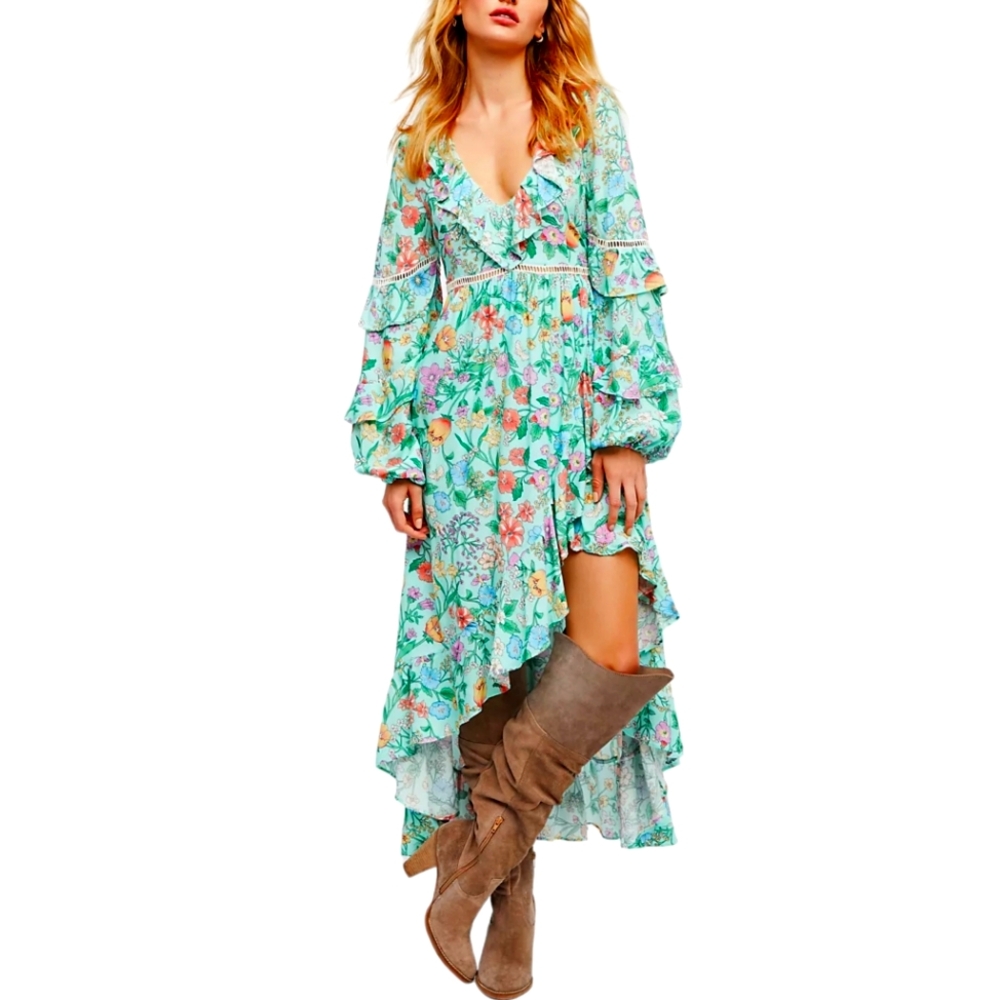 SPELL | Sayulita Frill Gown